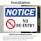 Signmission No Re-Entry Sign, Vinyl Decal, 10in W x 7in L, 2PK OS-2PACK-NS-D-710-L-14770 - alternate 5